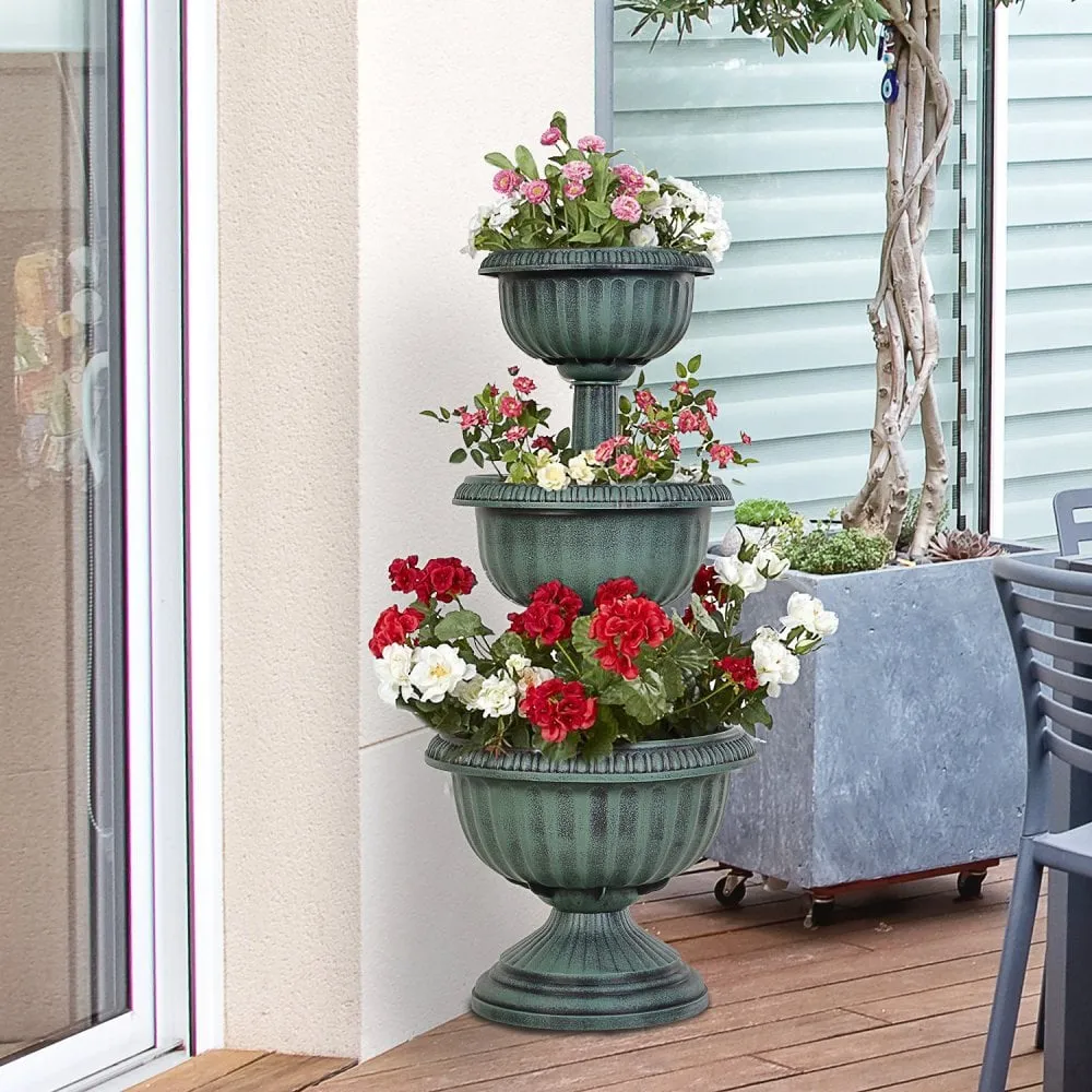 Outsunny 3-tier Chelsea Planter Flowers