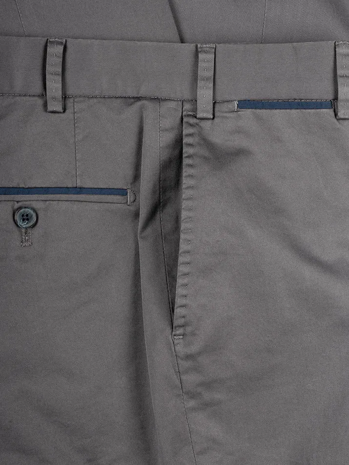 Peaker Chino With Trim Detail Grey