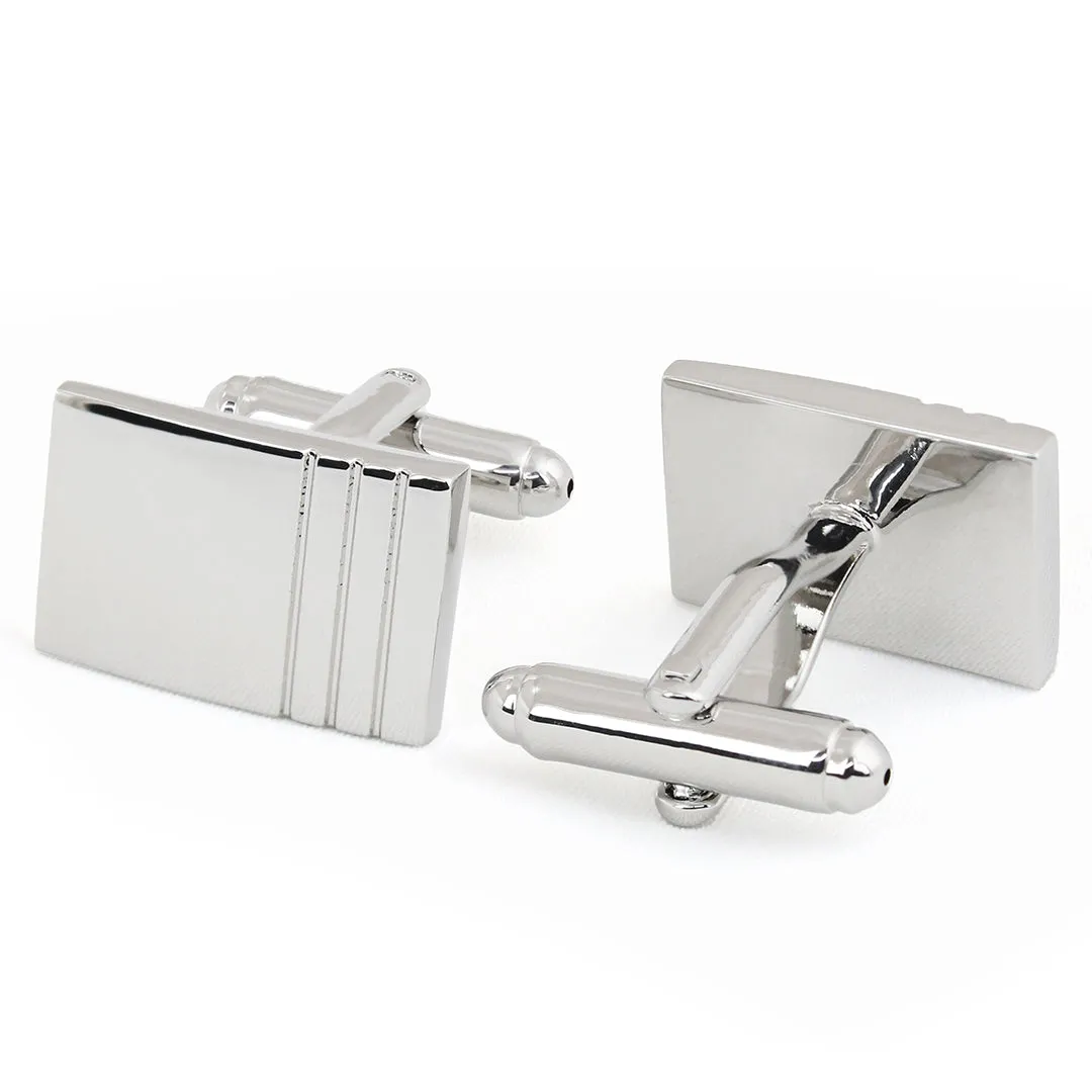 Peluche Rectangle Metal Cufflinks for Men