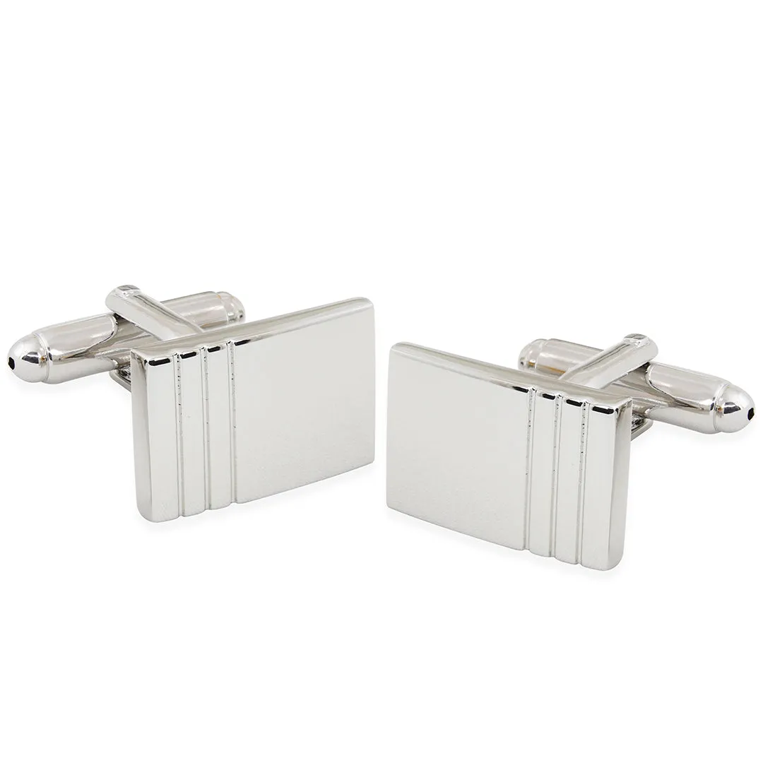 Peluche Rectangle Metal Cufflinks for Men