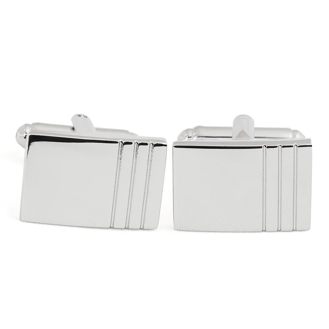 Peluche Rectangle Metal Cufflinks for Men