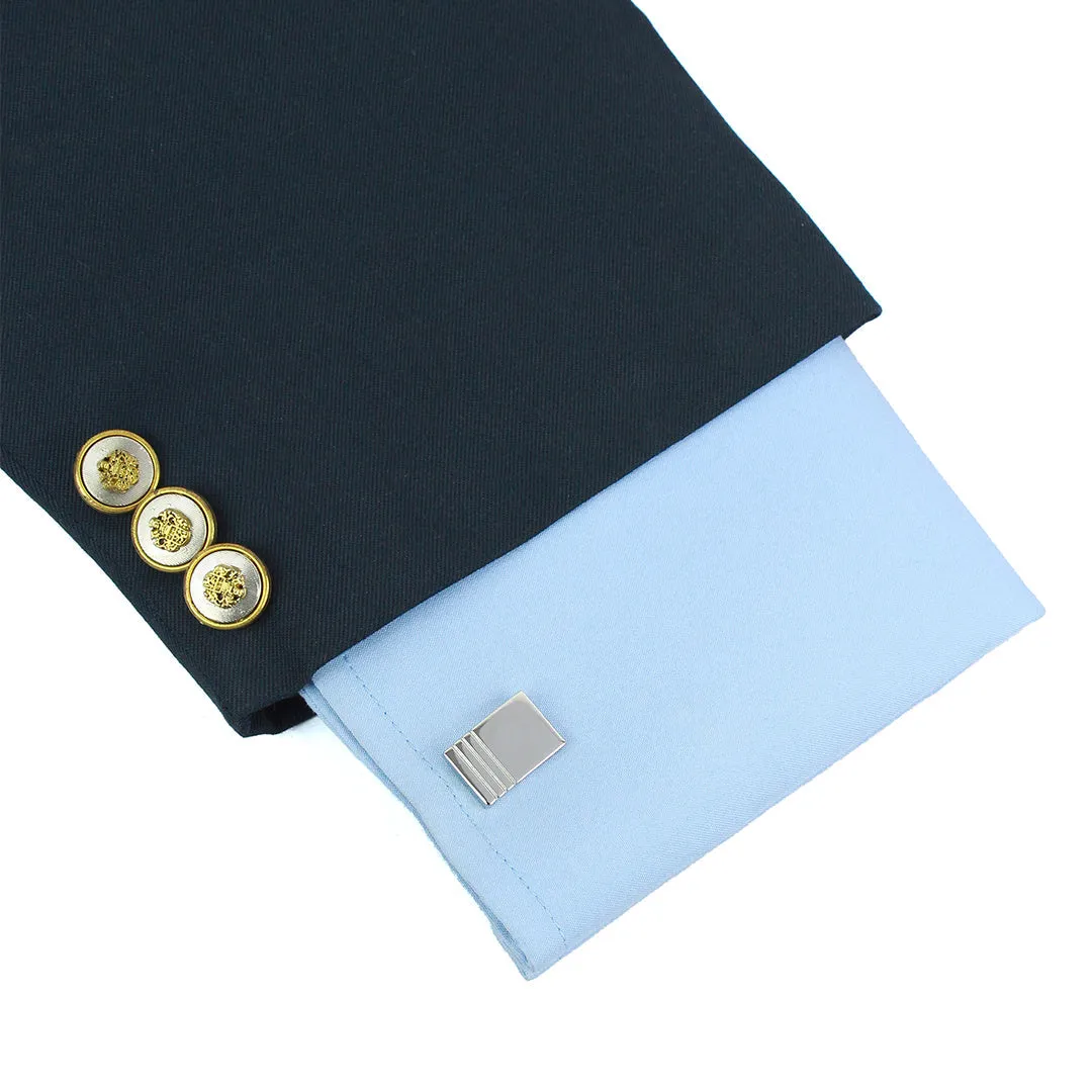 Peluche Rectangle Metal Cufflinks for Men