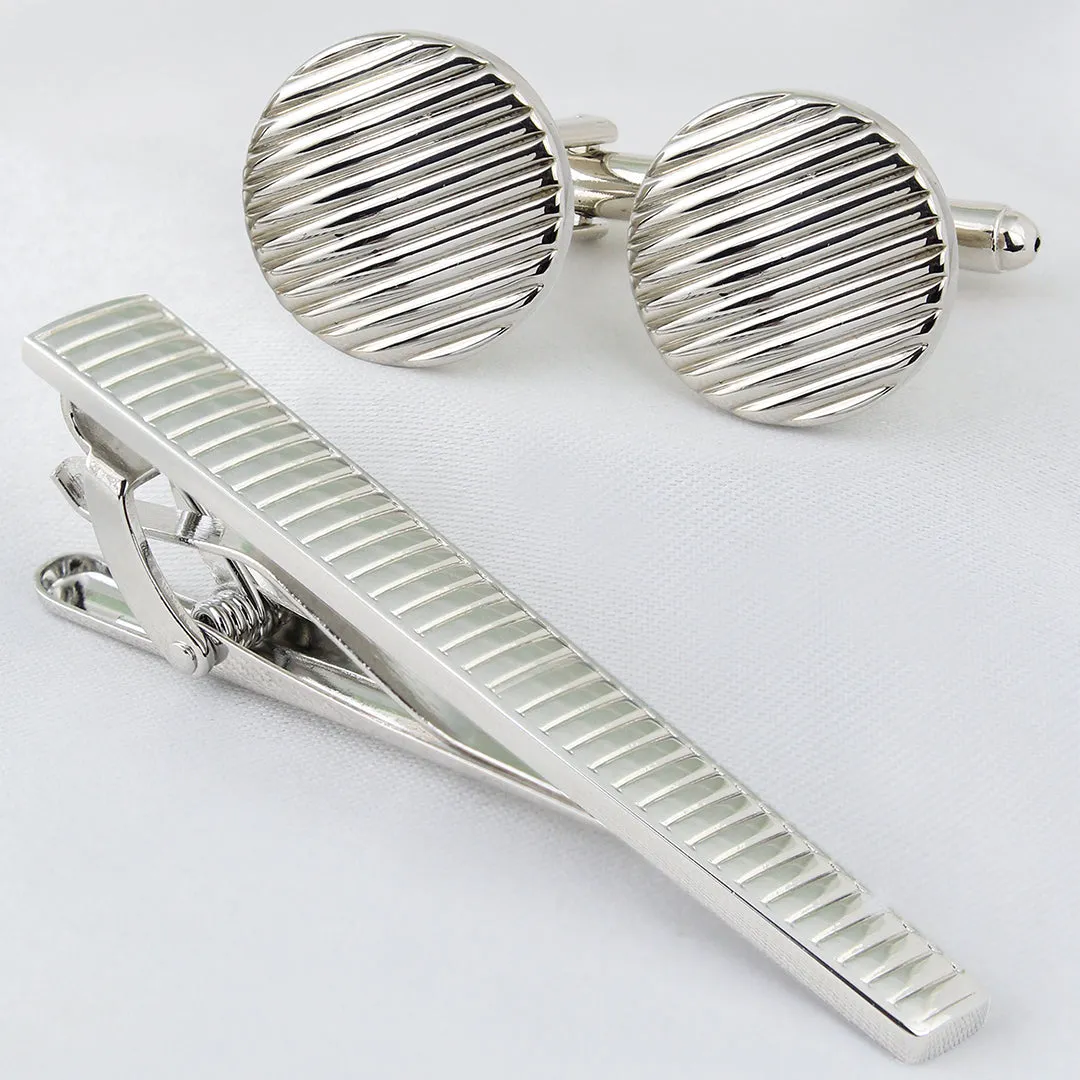 Peluche Suave Cufflinks and Tie Pin Set