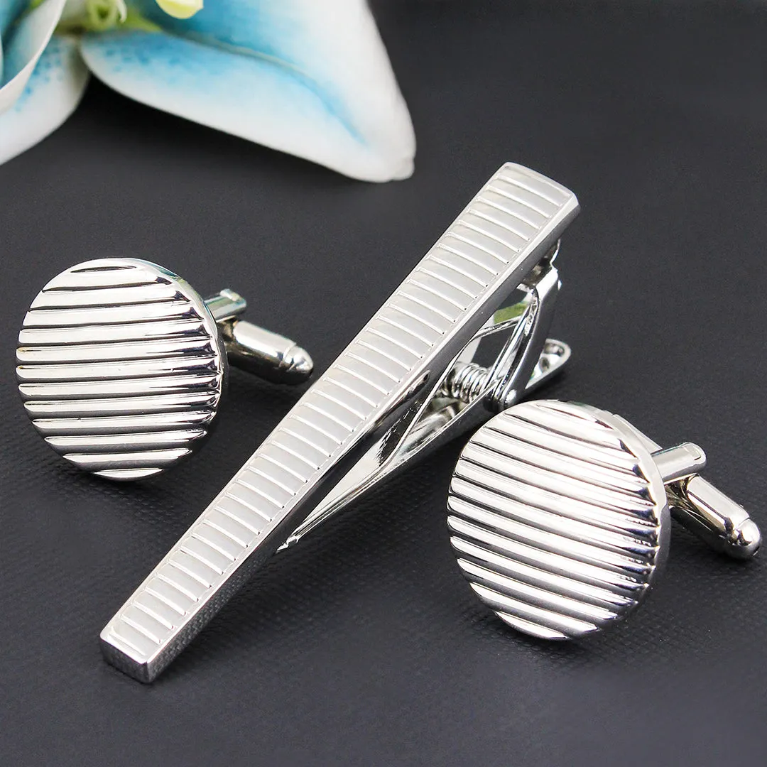 Peluche Suave Cufflinks and Tie Pin Set