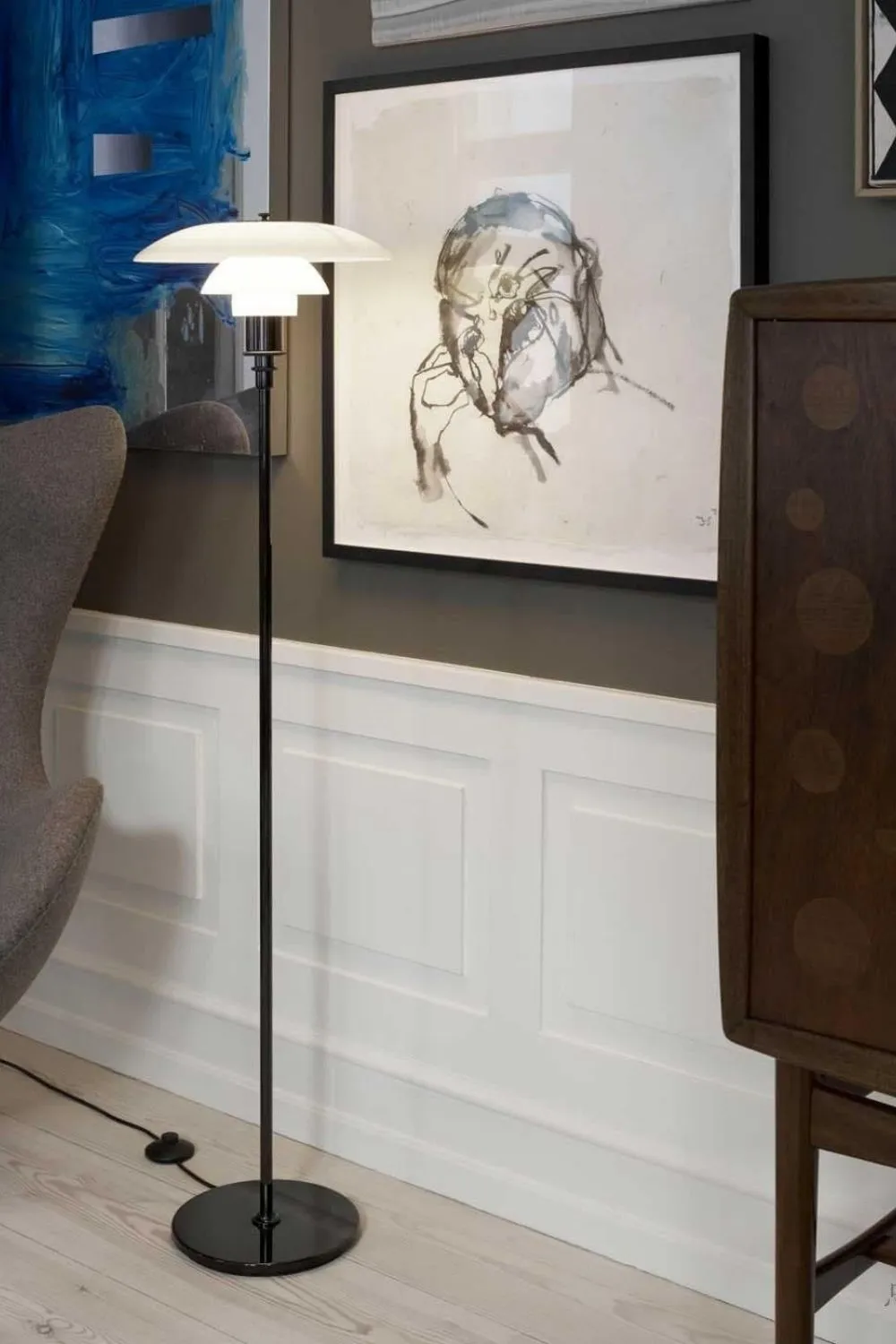 PH 3½-2½ Glass Floor Lamp