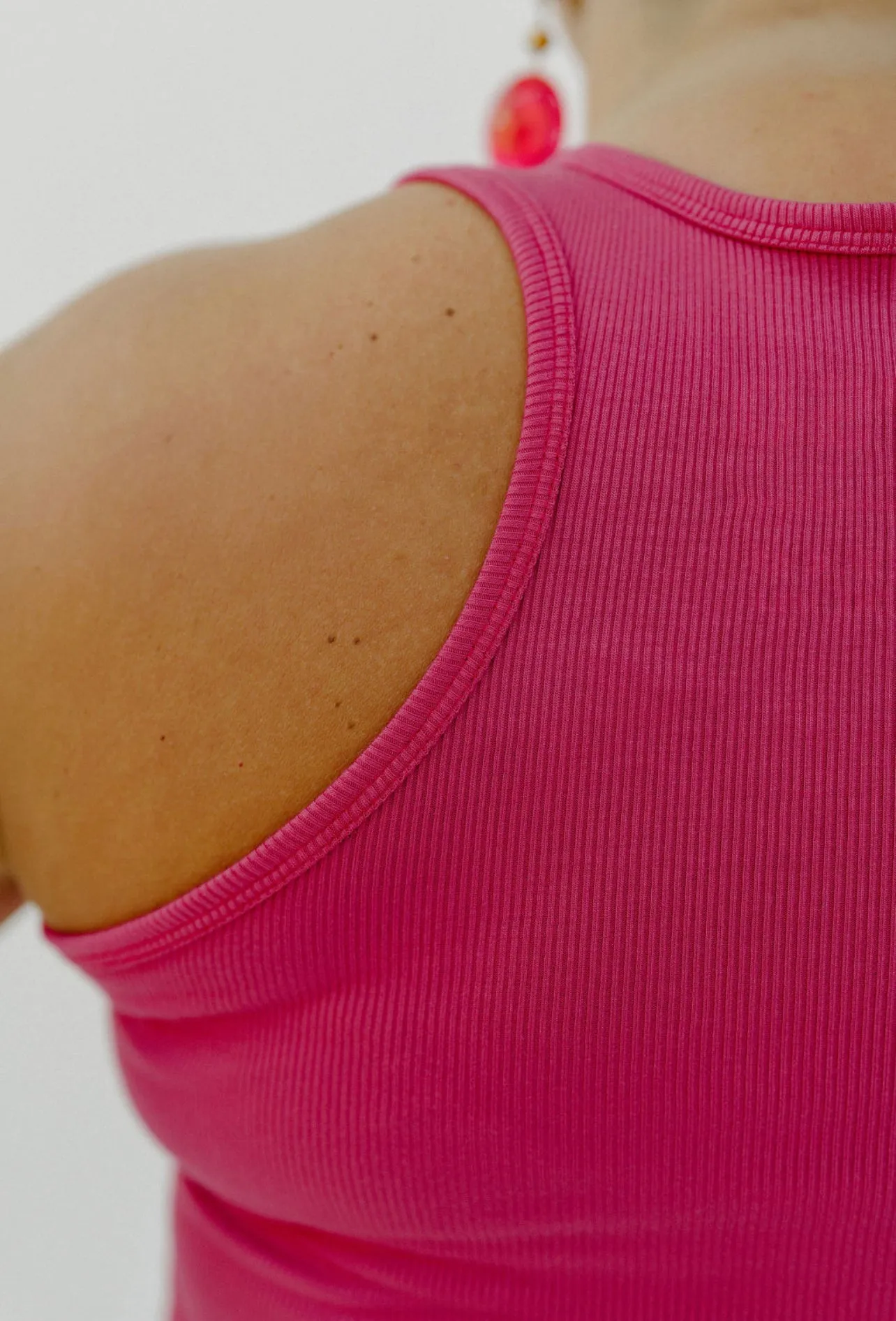 Pink Racerback Crop Top