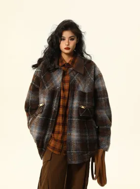 Plaid Wool Shirt Jacket/Shacket