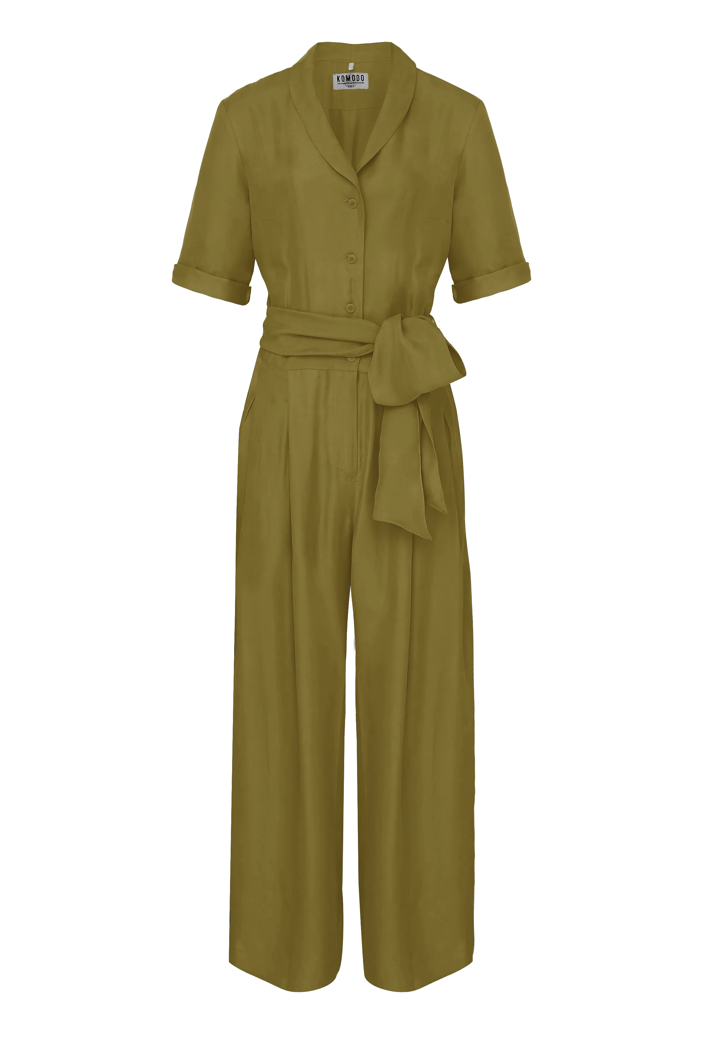 Planet Rayon Jumpsuit Khaki