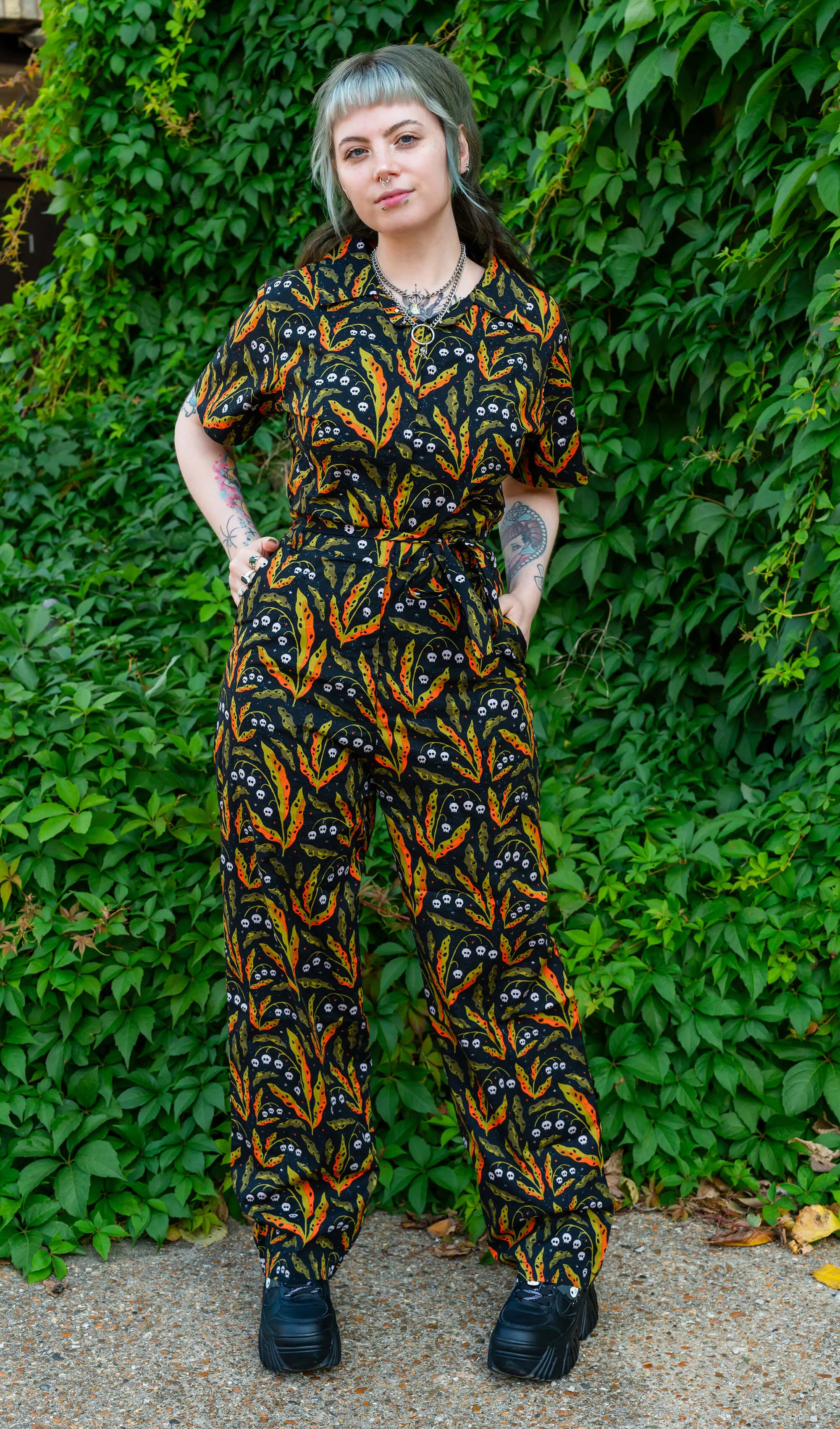 Poison Plants Jumpsuit - Clare Lewis and Run & Fly Collab