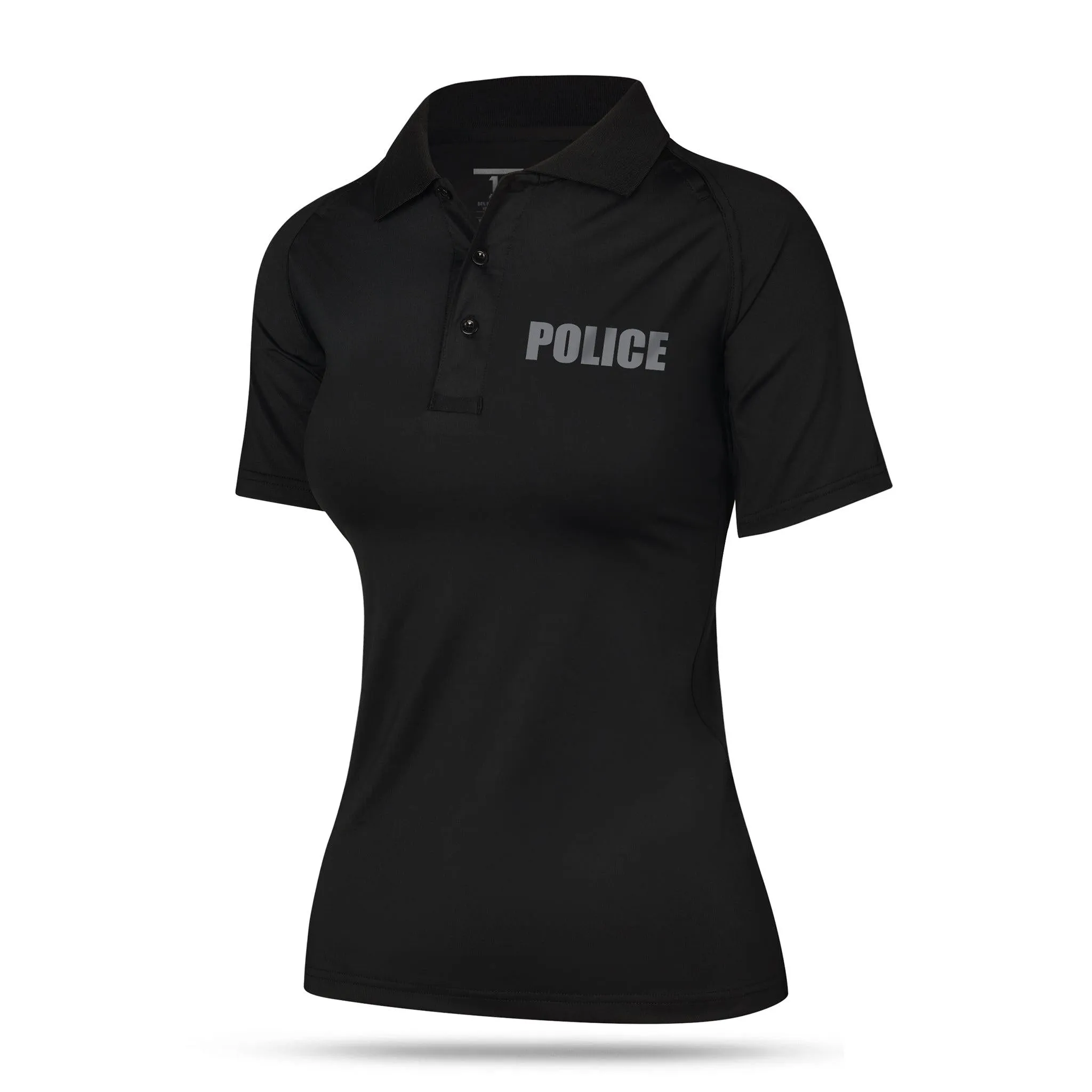 [POLICE] Women's Performance Polo [BLK/GRY]