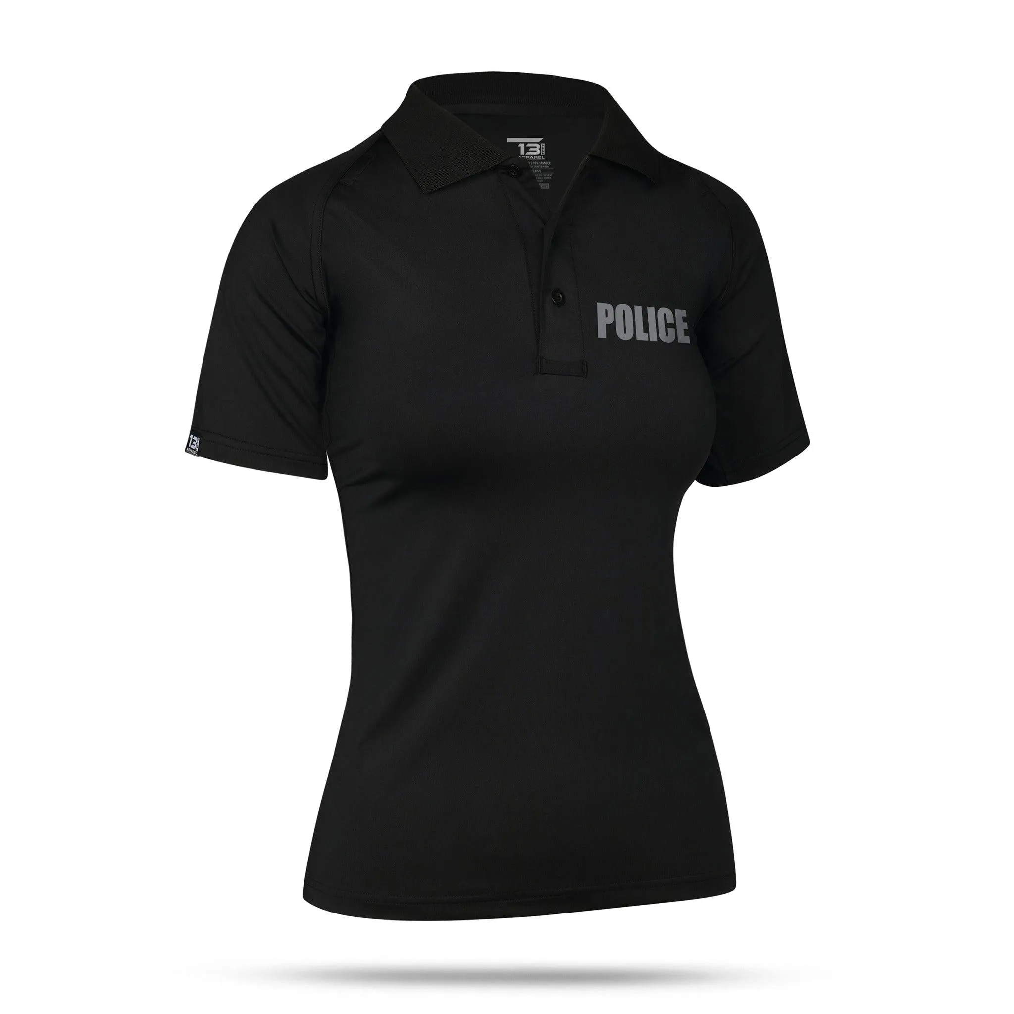 [POLICE] Women's Performance Polo [BLK/GRY]