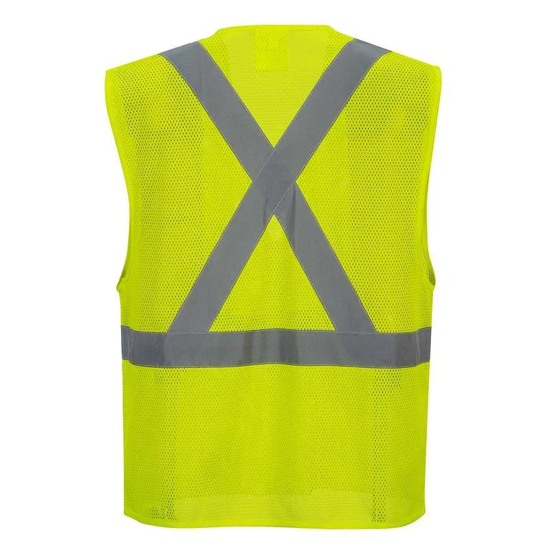 Portwest US370 Atlanta Hi-Vis ANSI Class 2 Mesh Safety Vest with 2" Reflective Tape and 6 Pockets