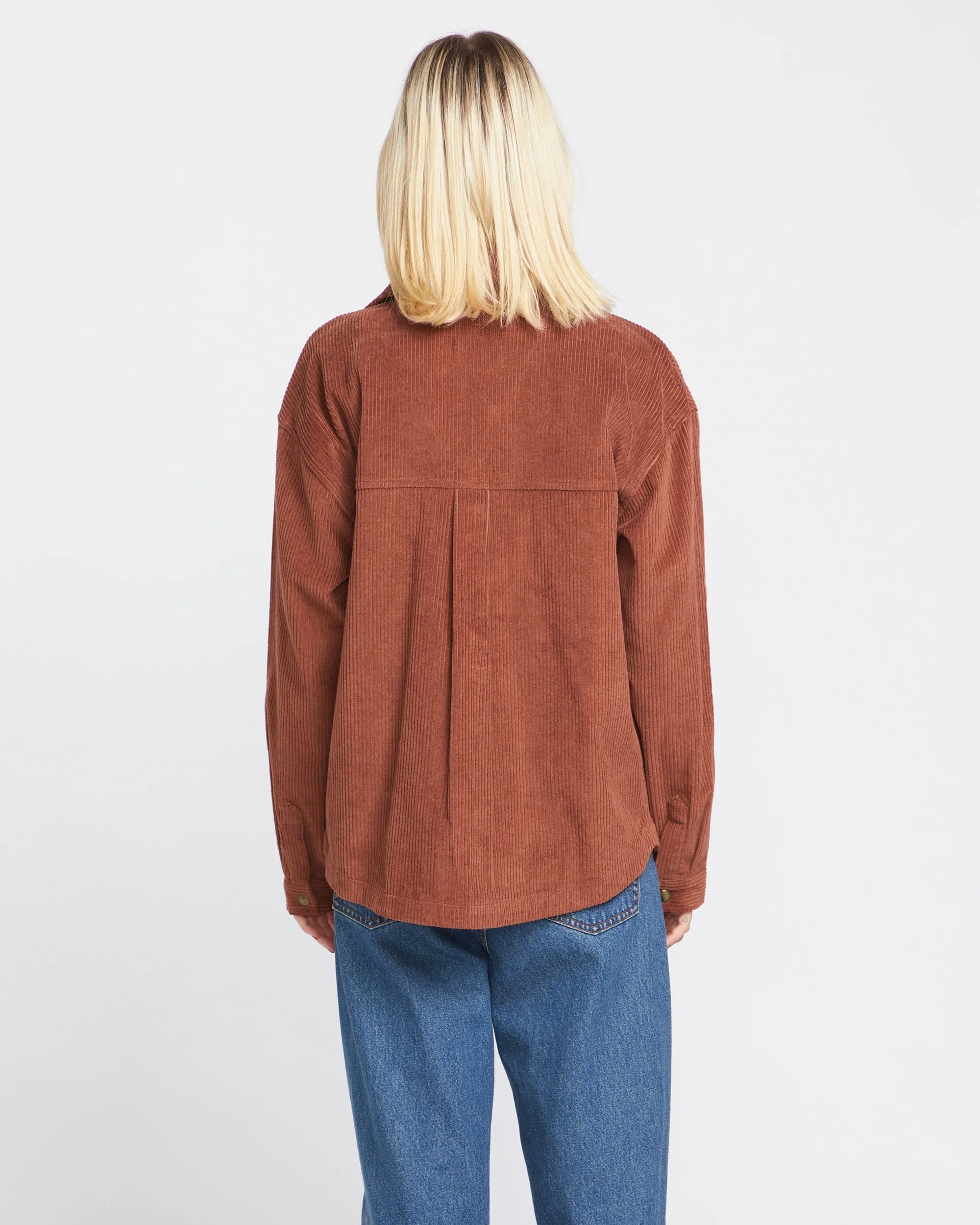 Power Chord Shacket - Chestnut Brown