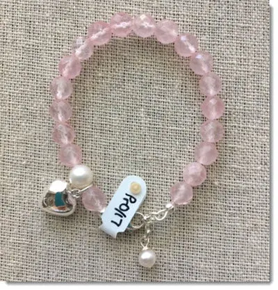 Pr 17 "Preppy J" Rose Quartz bracelet