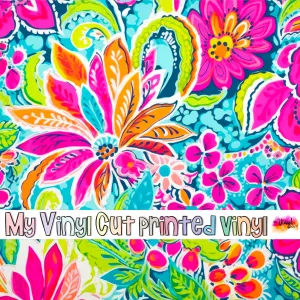 Printed Vinyl & HTV Bright Preppy Paisley B Patterns 12 x 12 inch sheet