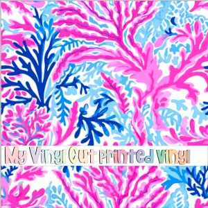 Printed Vinyl & HTV Preppy Beach House A Pattern 12 x 12 inch sheet