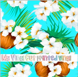 Printed Vinyl & HTV Preppy Beach House C Pattern 12 x 12 inch sheet