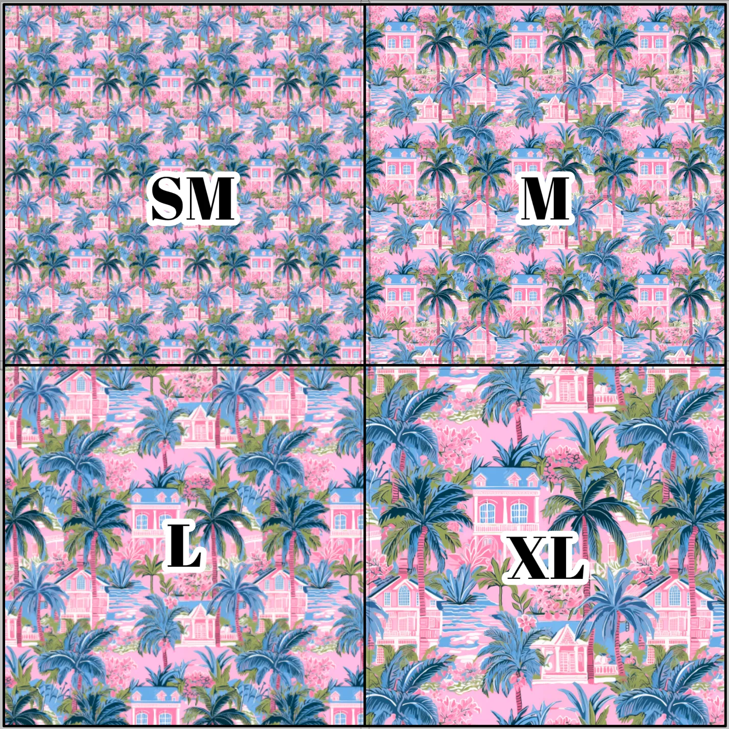 Printed Vinyl & HTV Preppy Beach House G Pattern 12 x 12 inch sheet