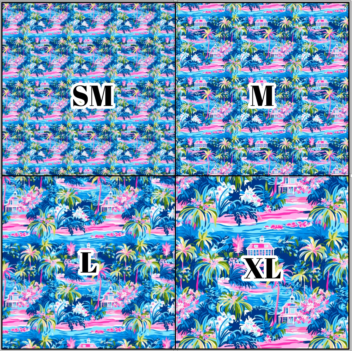 Printed Vinyl & HTV Preppy Beach House J Pattern 12 x 12 inch sheet