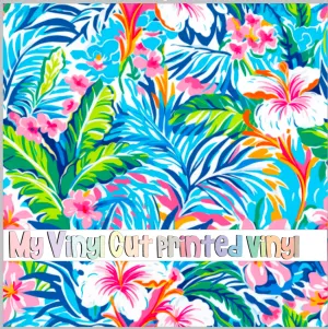 Printed Vinyl & HTV Preppy Beach House L Pattern 12 x 12 inch sheet