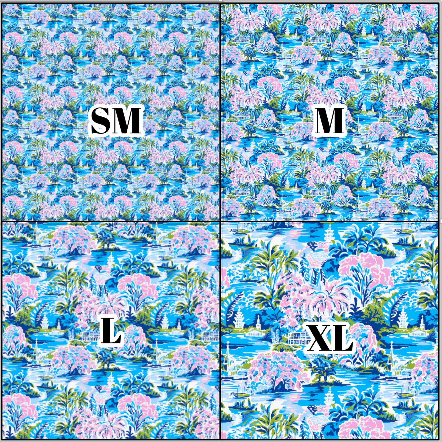 Printed Vinyl & HTV Preppy Beach House S Pattern 12 x 12 inch sheet