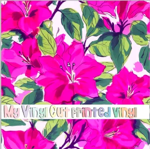 Printed Vinyl & HTV Preppy Floral C Pattern 12 x 12 inch sheet