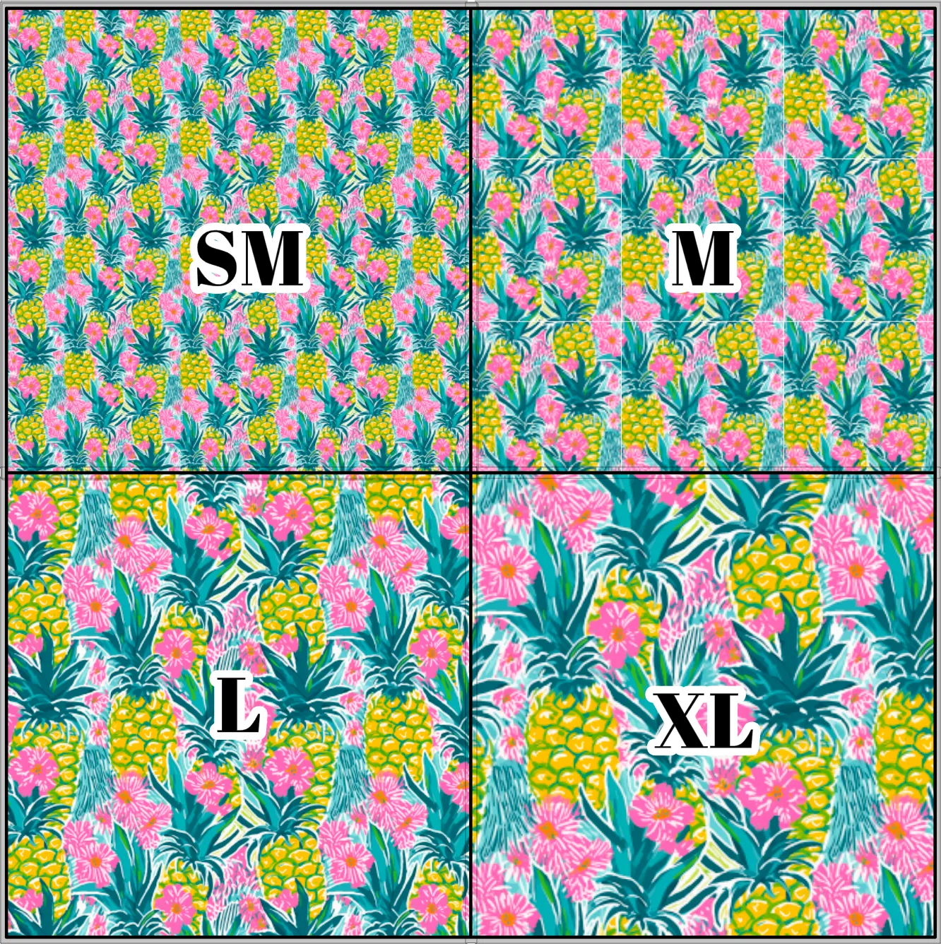 Printed Vinyl & HTV Preppy Fruit B Pattern 12 x 12 inch sheet