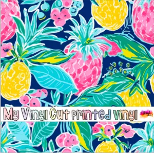 Printed Vinyl & HTV Preppy Fruit D Pattern 12 x 12 inch sheet