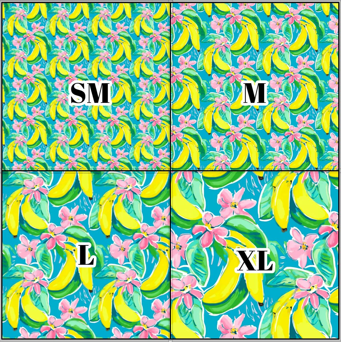 Printed Vinyl & HTV Preppy Fruit O Pattern 12 x 12 inch sheet