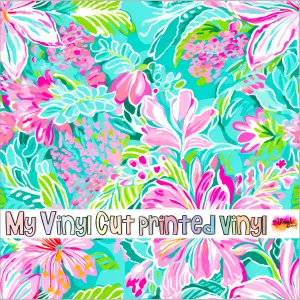 Printed Vinyl & HTV Preppy Paradise B Patterns 12 x 12 inch sheet