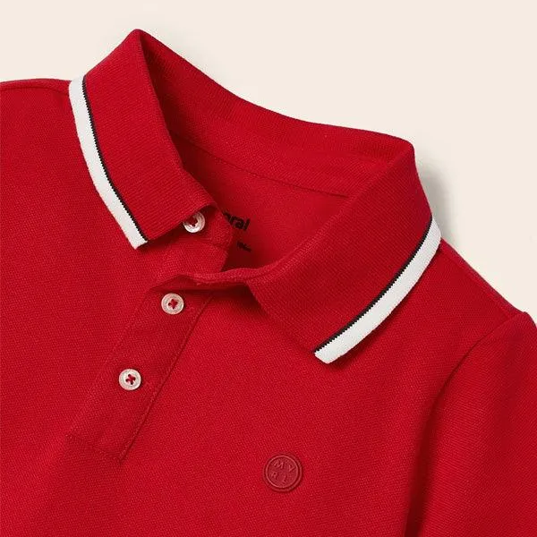 RED POLO SHORT SLEEVE SHIRT FOR BOYS