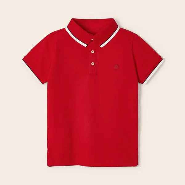 RED POLO SHORT SLEEVE SHIRT FOR BOYS