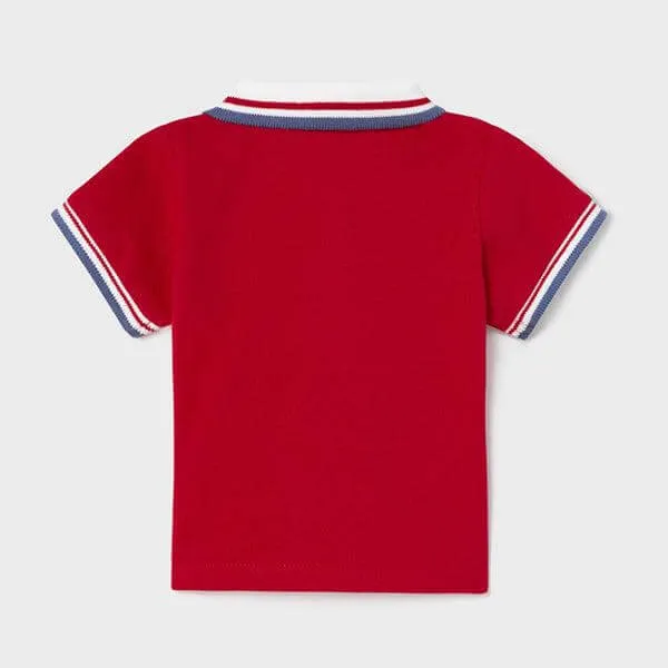 RED POLO T-SHIRT FOR BABY BOYS