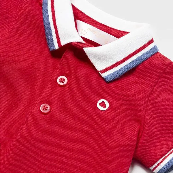 RED POLO T-SHIRT FOR BABY BOYS