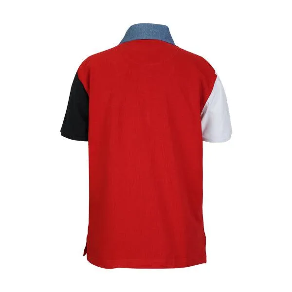 RED SHORT SLEEVE POLO SHIRT FOR BOYS