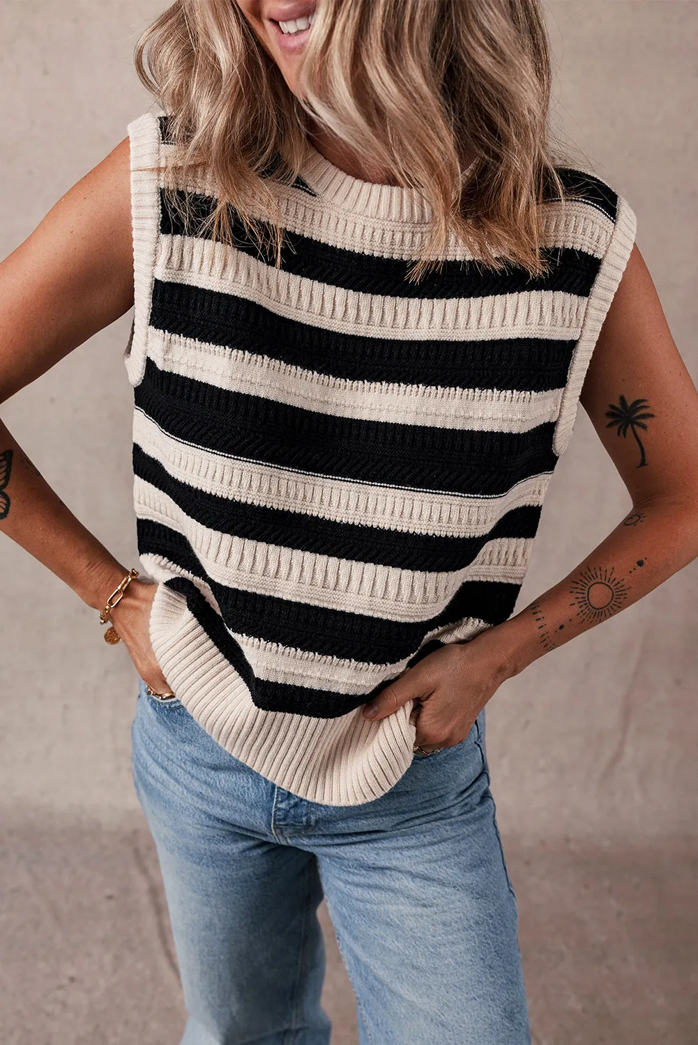 Sara Stripe Knit Top