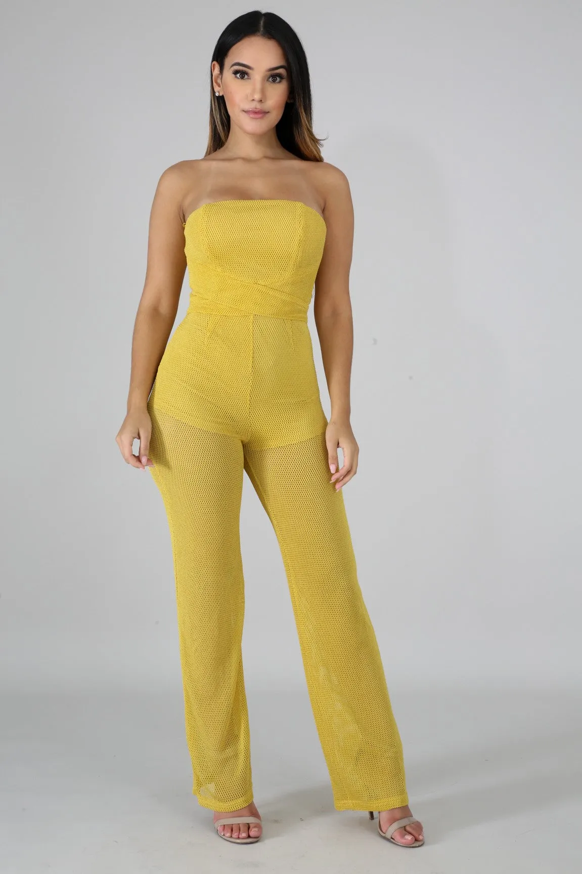 Self Tie Cross Jumpsuit