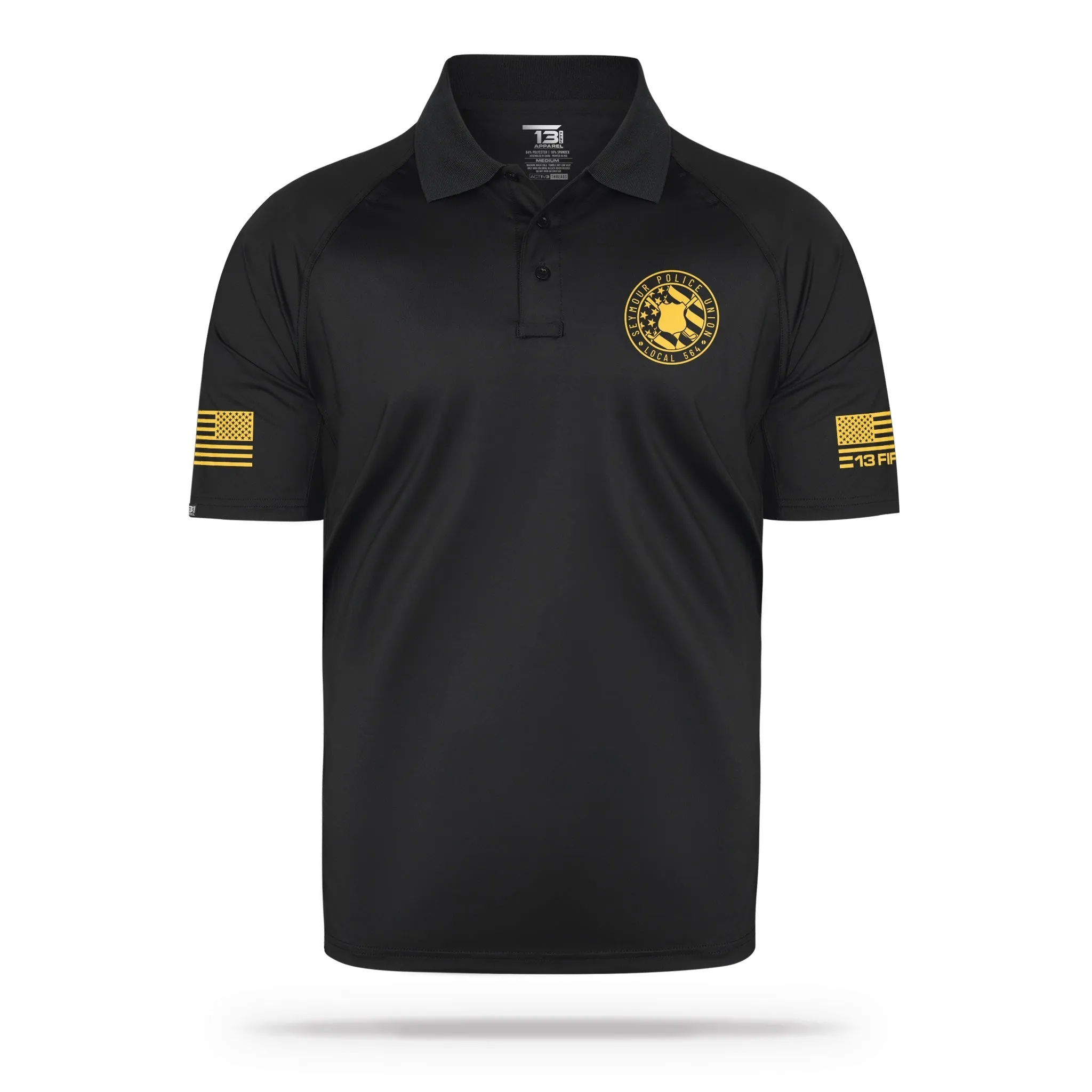 [SEYMOUR PD] Performance Polo [BLK/GLD]