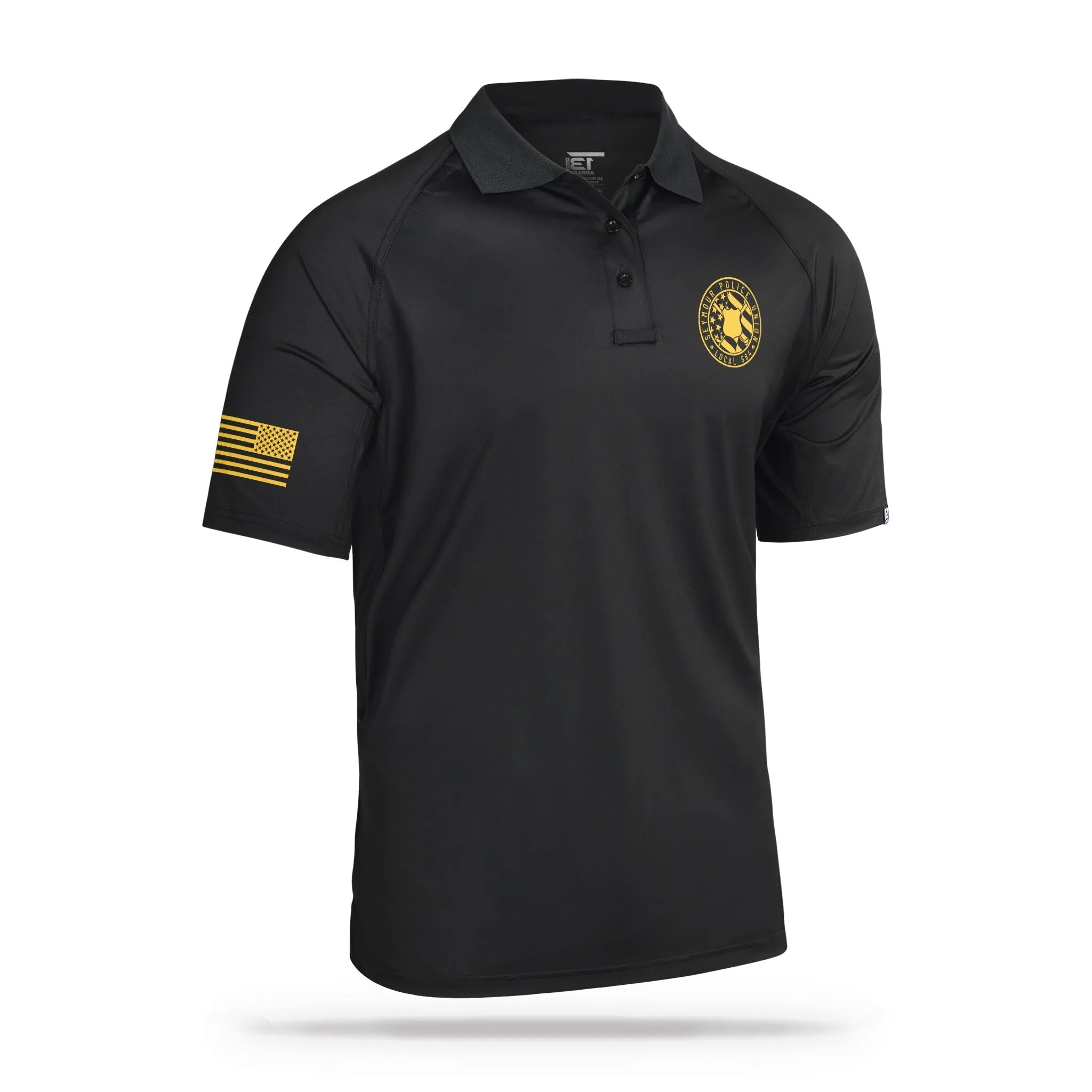 [SEYMOUR PD] Performance Polo [BLK/GLD]