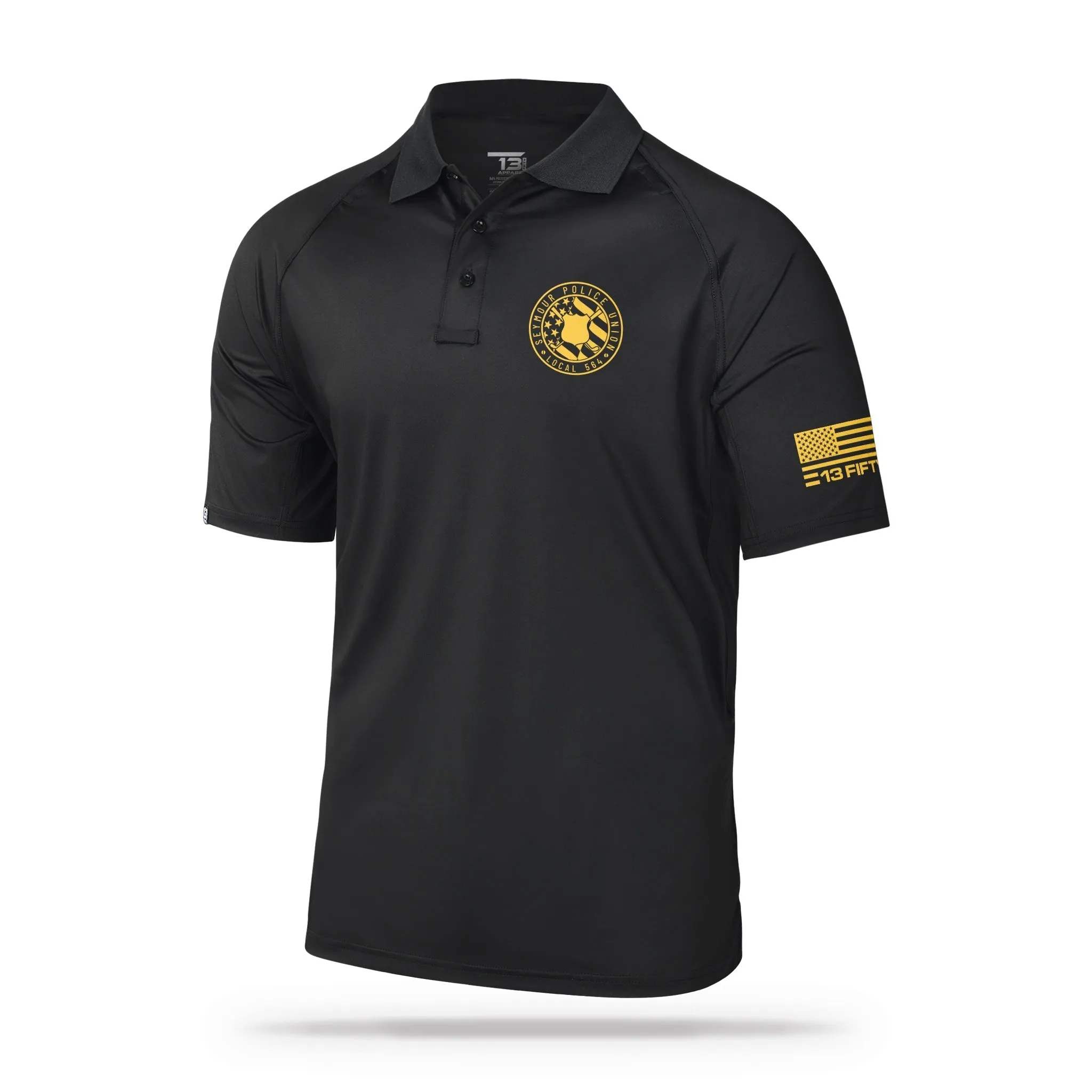 [SEYMOUR PD] Performance Polo [BLK/GLD]