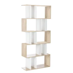 Shelving Units. 5 Tier Display Book Storage Shelf Unit White Brown