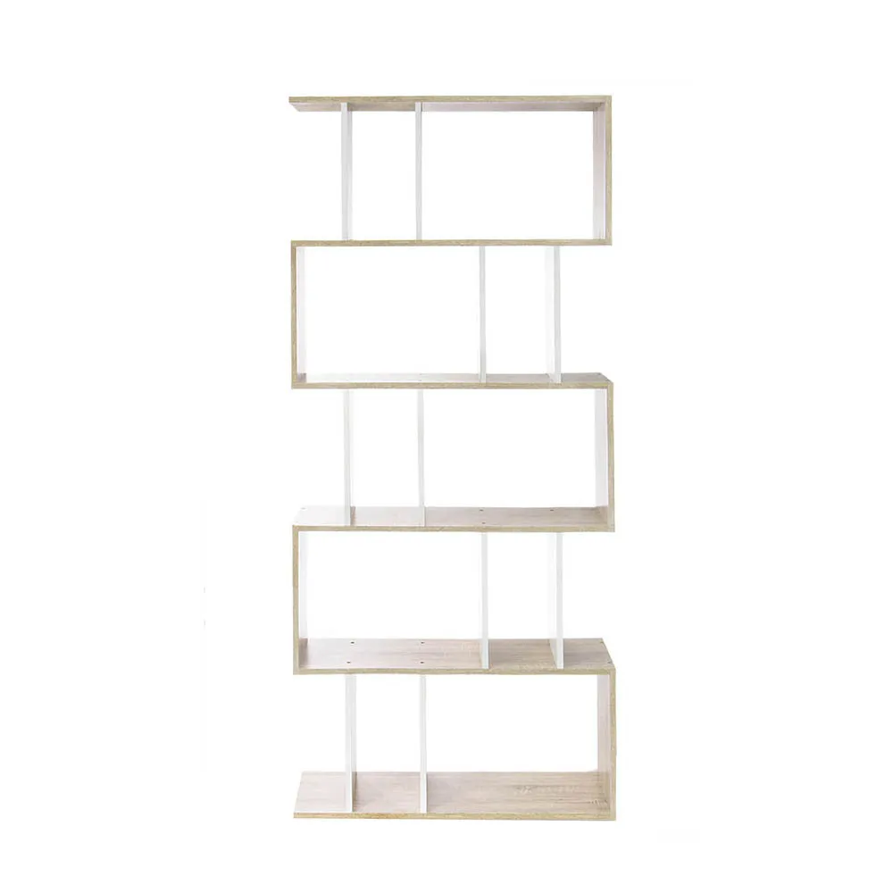 Shelving Units. 5 Tier Display Book Storage Shelf Unit White Brown