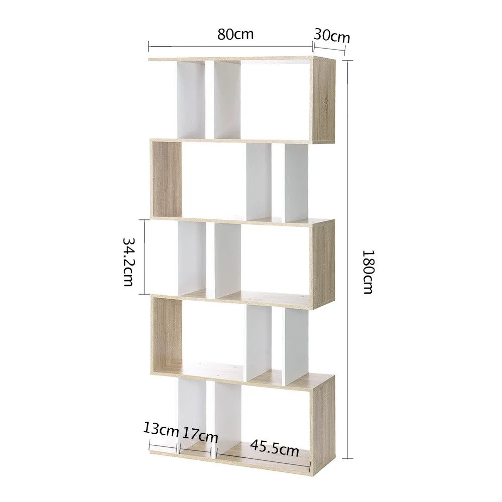 Shelving Units. 5 Tier Display Book Storage Shelf Unit White Brown