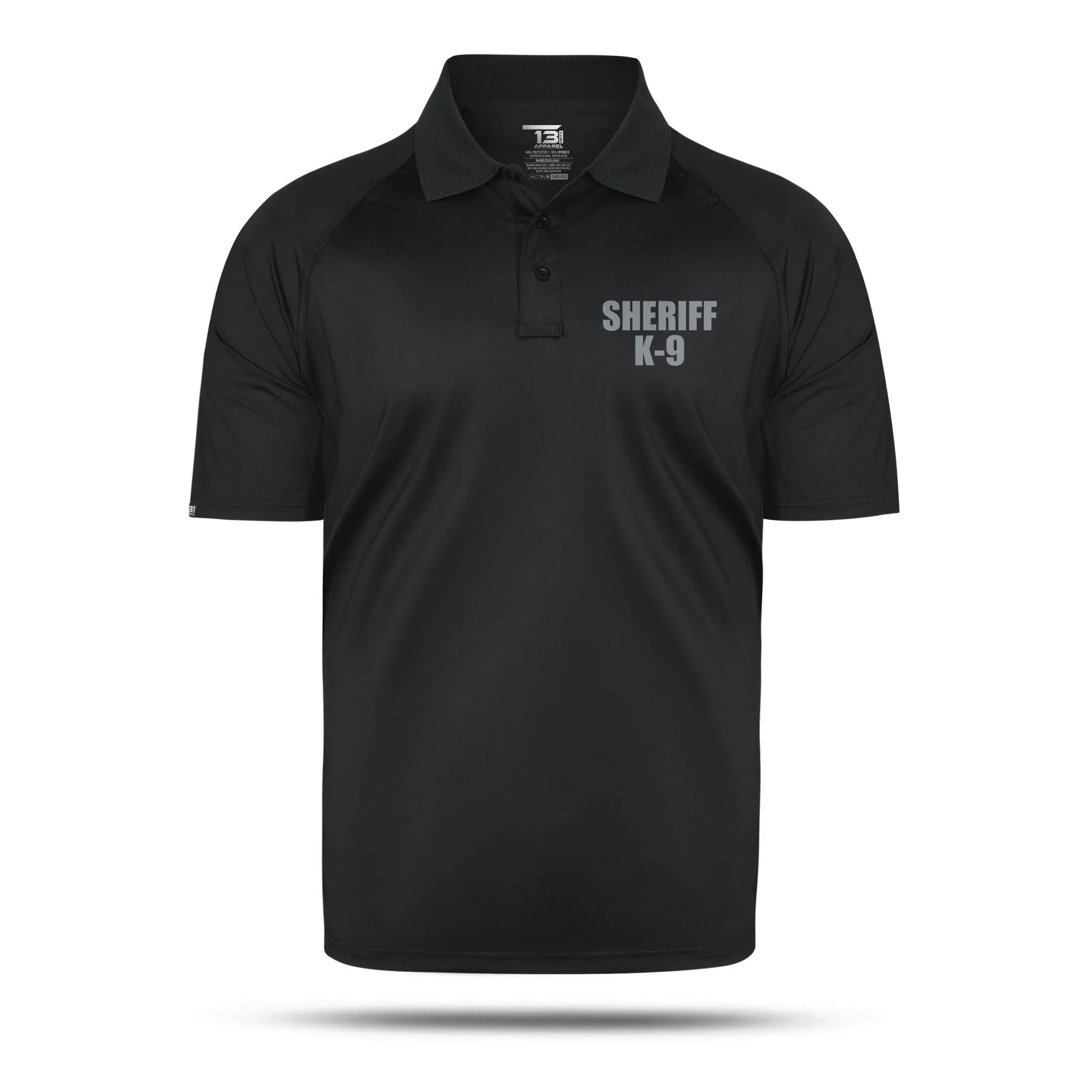 [SHERIFF K9] Men's Performance Polo [BLK/GRY]