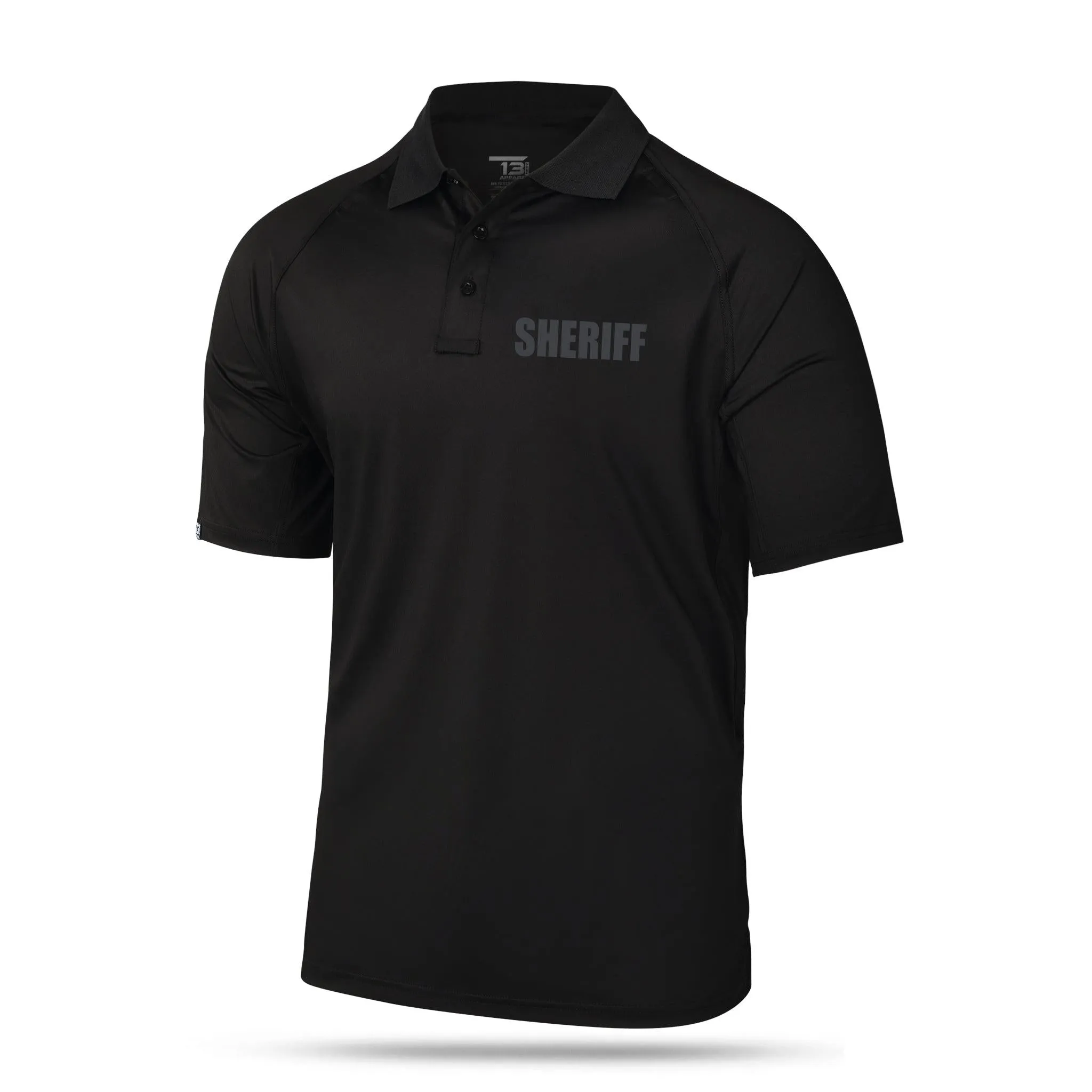 [SHERIFF] Men's Performance Polo [BLK/BLK]