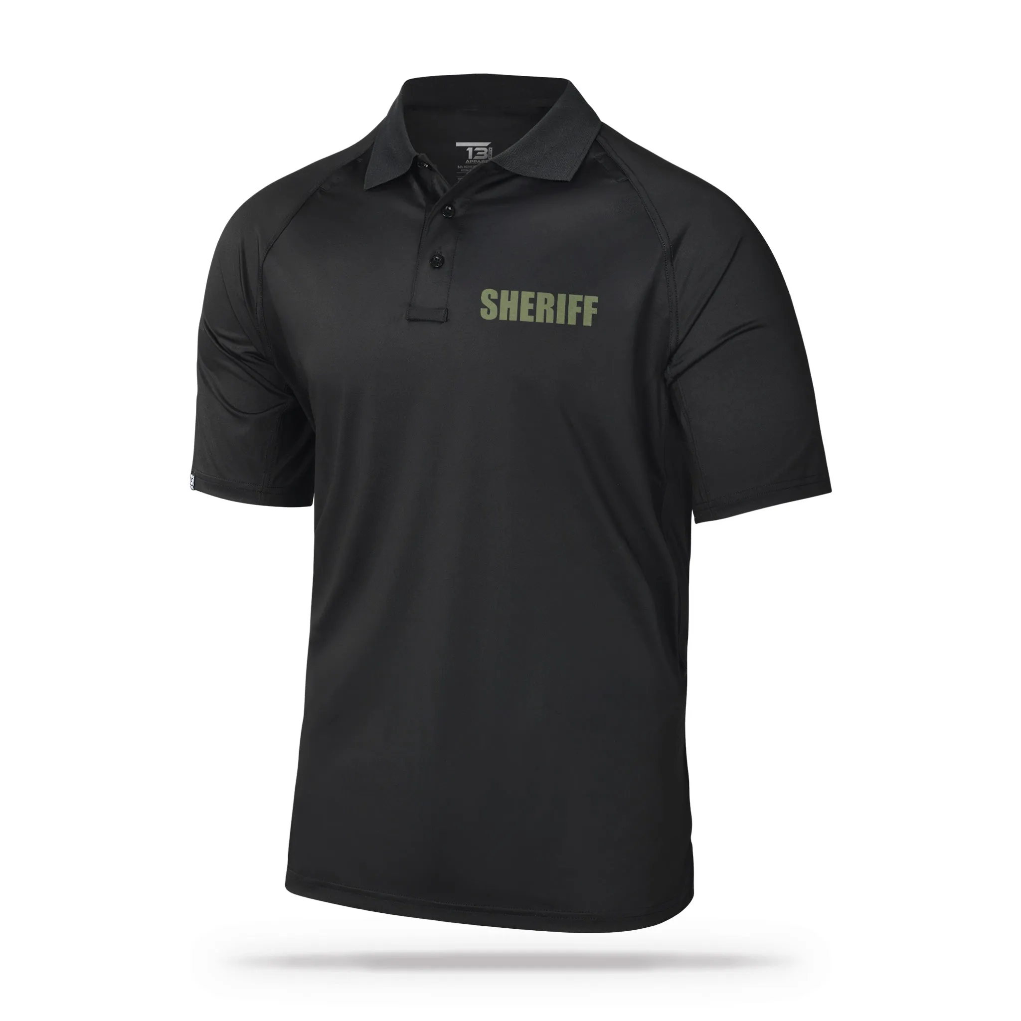 [SHERIFF] Men's Performance Polo [BLK/GRN]