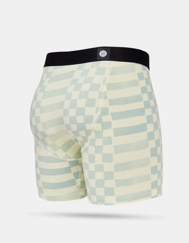 Stance Checked Brief Boxer Shorts - Vintage White