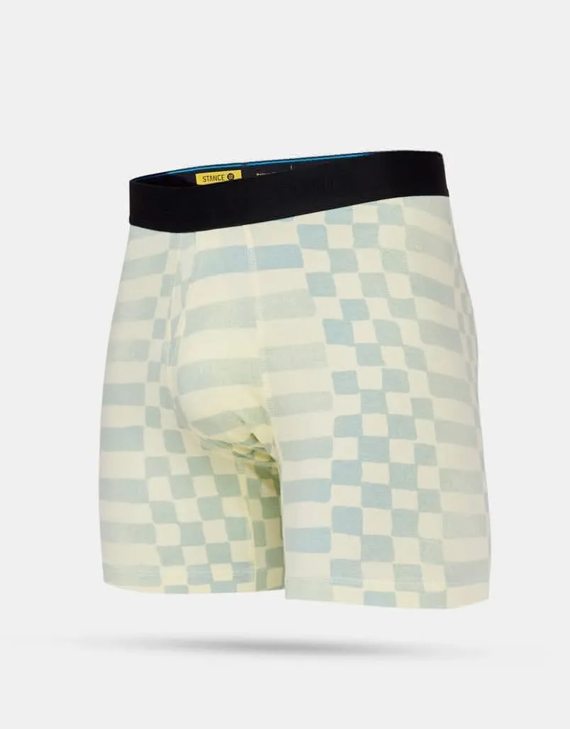 Stance Checked Brief Boxer Shorts - Vintage White