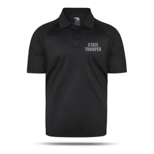 [STATE TROOPER] Men's Performance Polo [BLK/GRY]