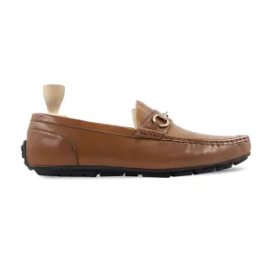 Stella - Men's Brown Calf Leather Driver Shoe